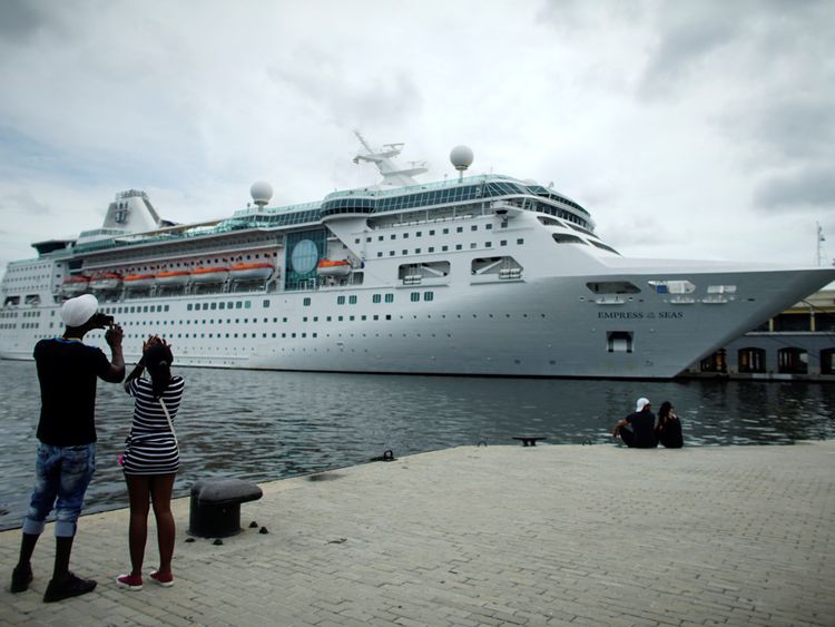 Le navire de croisière MS Empress of the Seas vu l'année dernière à Cuba