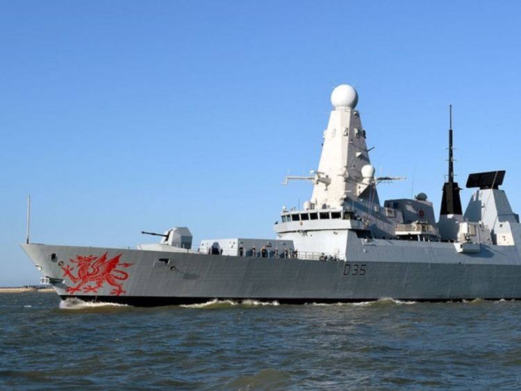 Le destroyer de type 45 HMS Dragon fait partie d’un groupe de travail international Pic: royalnavy.mod.uk