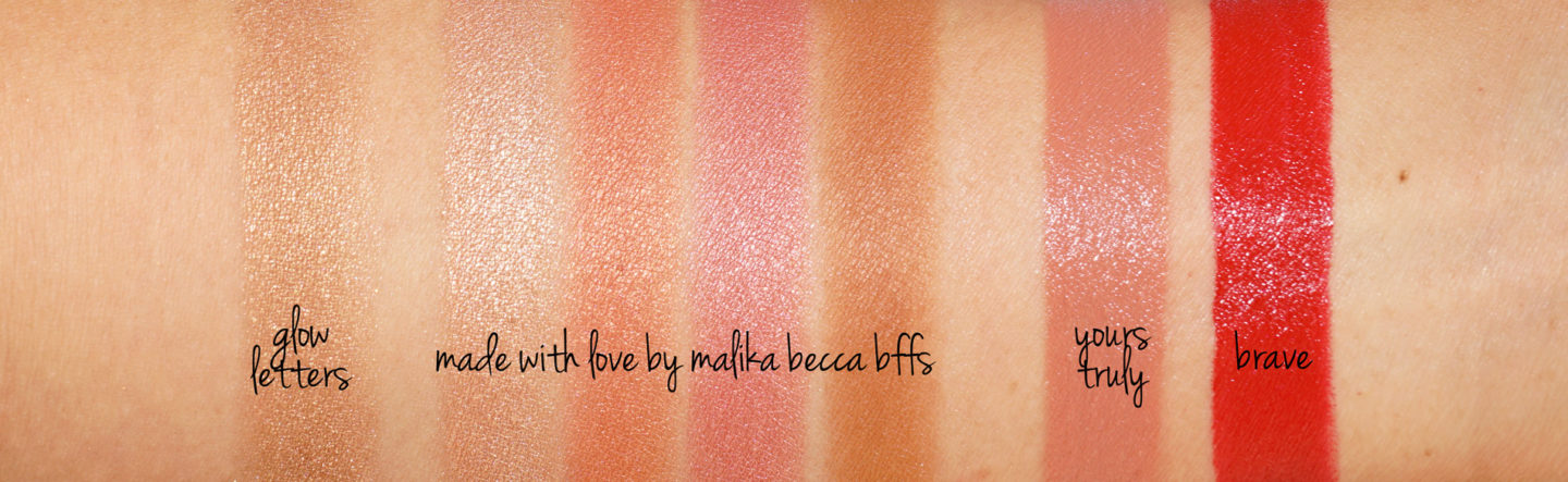 Becca BFF Made with Love par Malika swatches | Le look book beauté