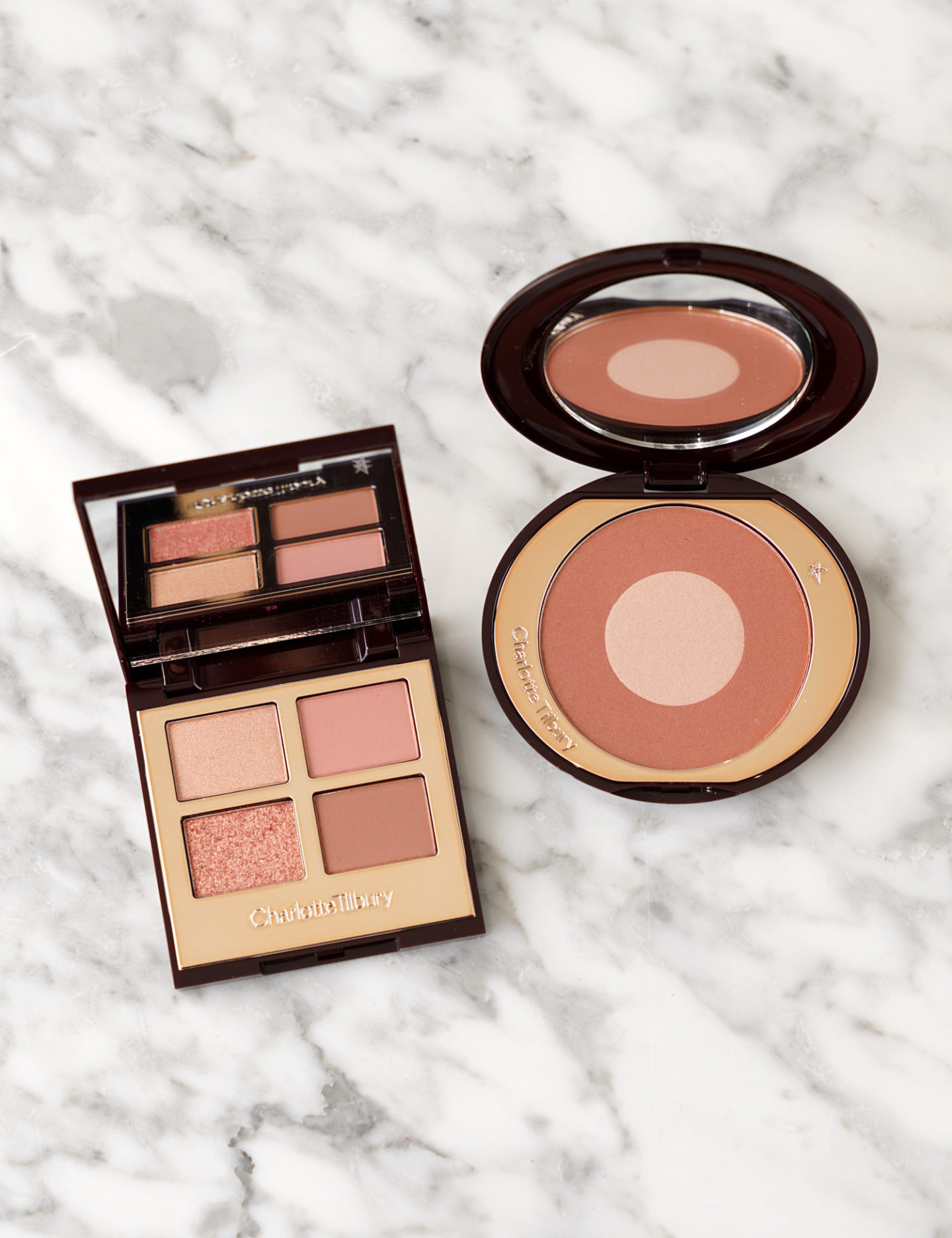 Charlotte Tilbury Pillow Talk Ombre à paupières et Cheek to Chic Blush Review | Le look book beauté