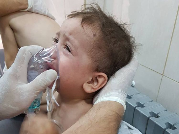 Un bébé est soigné à l'hôpital après l'attaque présumée au gaz de chlore
