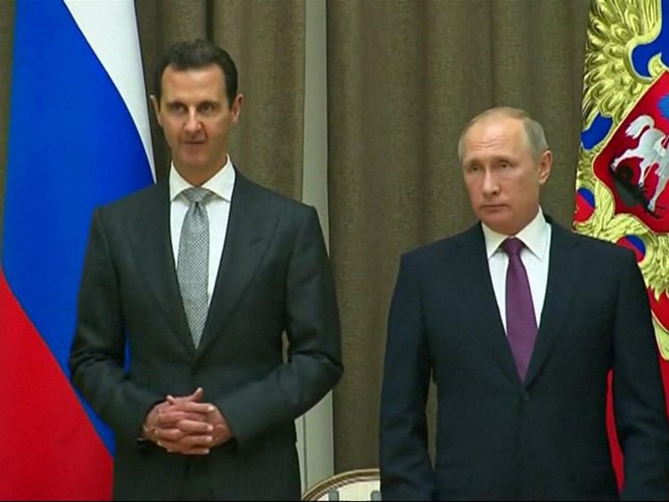 Le secrétaire aux Affaires étrangères a déclaré que le soutien de la Russie au régime syrien rendrait improbable un changement.