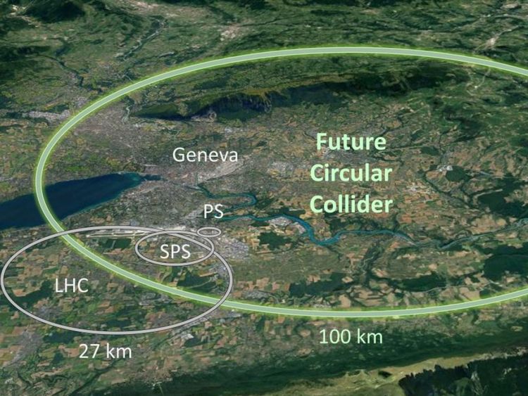 Le nouveau collisionneur sera beaucoup plus gros que l'ancien. Pic: CERN