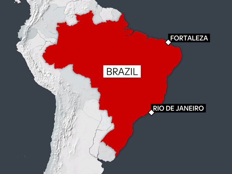 Fortaleza est sur la côte nord-est du Brésil