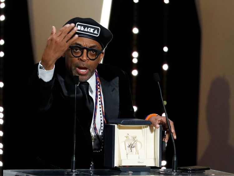 Spike Lee après avoir remporté le Grand Prix au Festival de Cannes