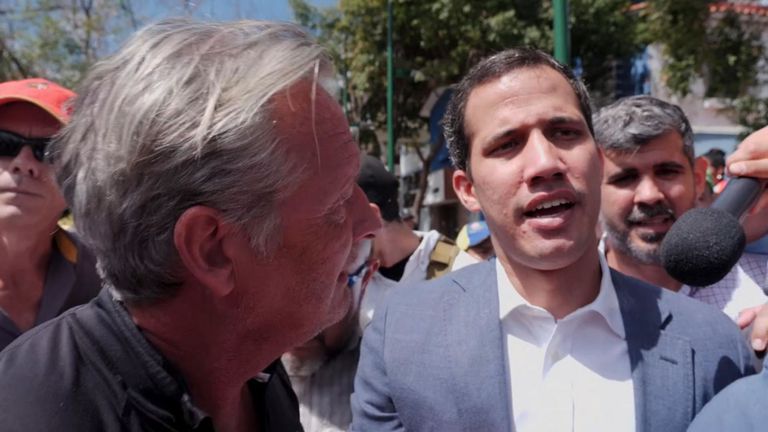 Sky, Stuart Ramsay, s'entretient avec Juan Guaido, chef de l'opposition au Venezuela et président autoproclamé par intérim