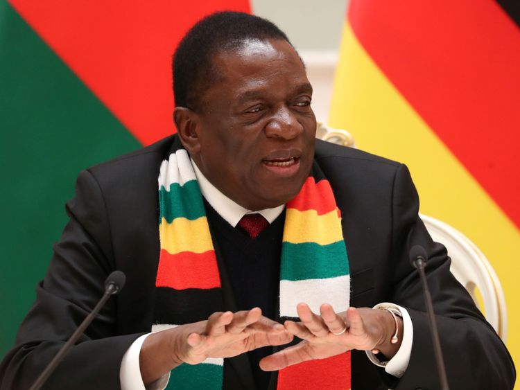Le président du Zimbabwe, Emmerson Mnangagwa