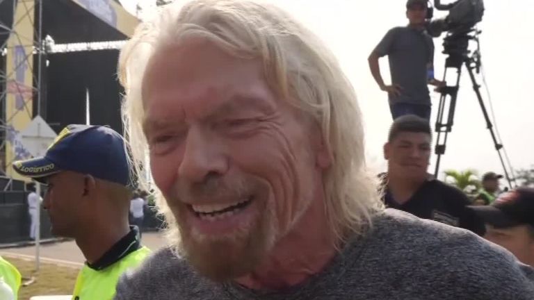 Sir Richard Branson parle à Sky News