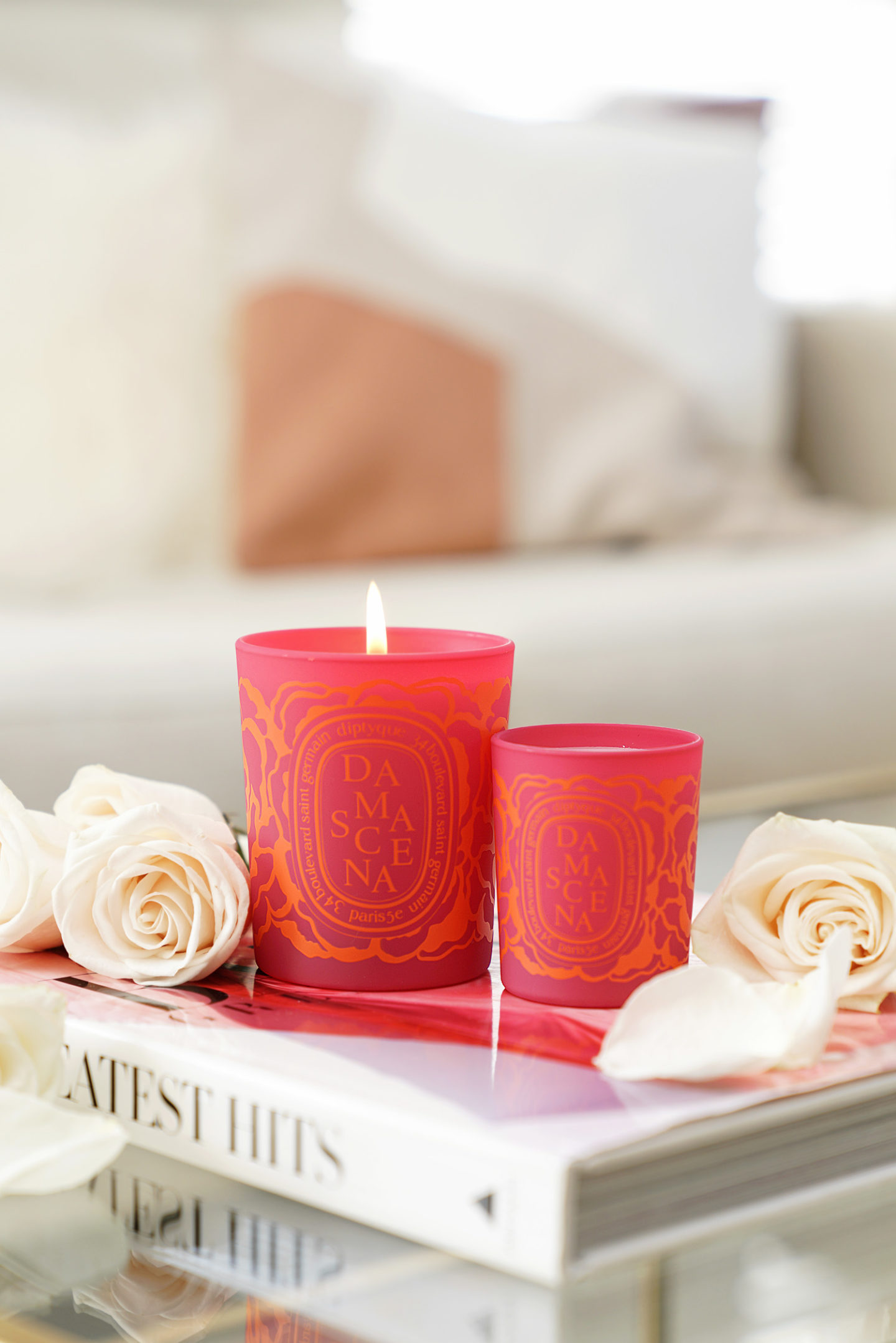 La beauté regarde le livre Diptyque Saint Valentin Bougie Roses Damascena Review