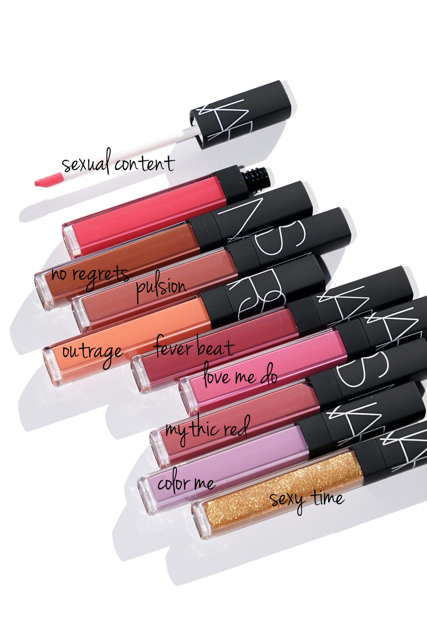 NARS Lip Gloss Shade Extensions Review et échantillons
