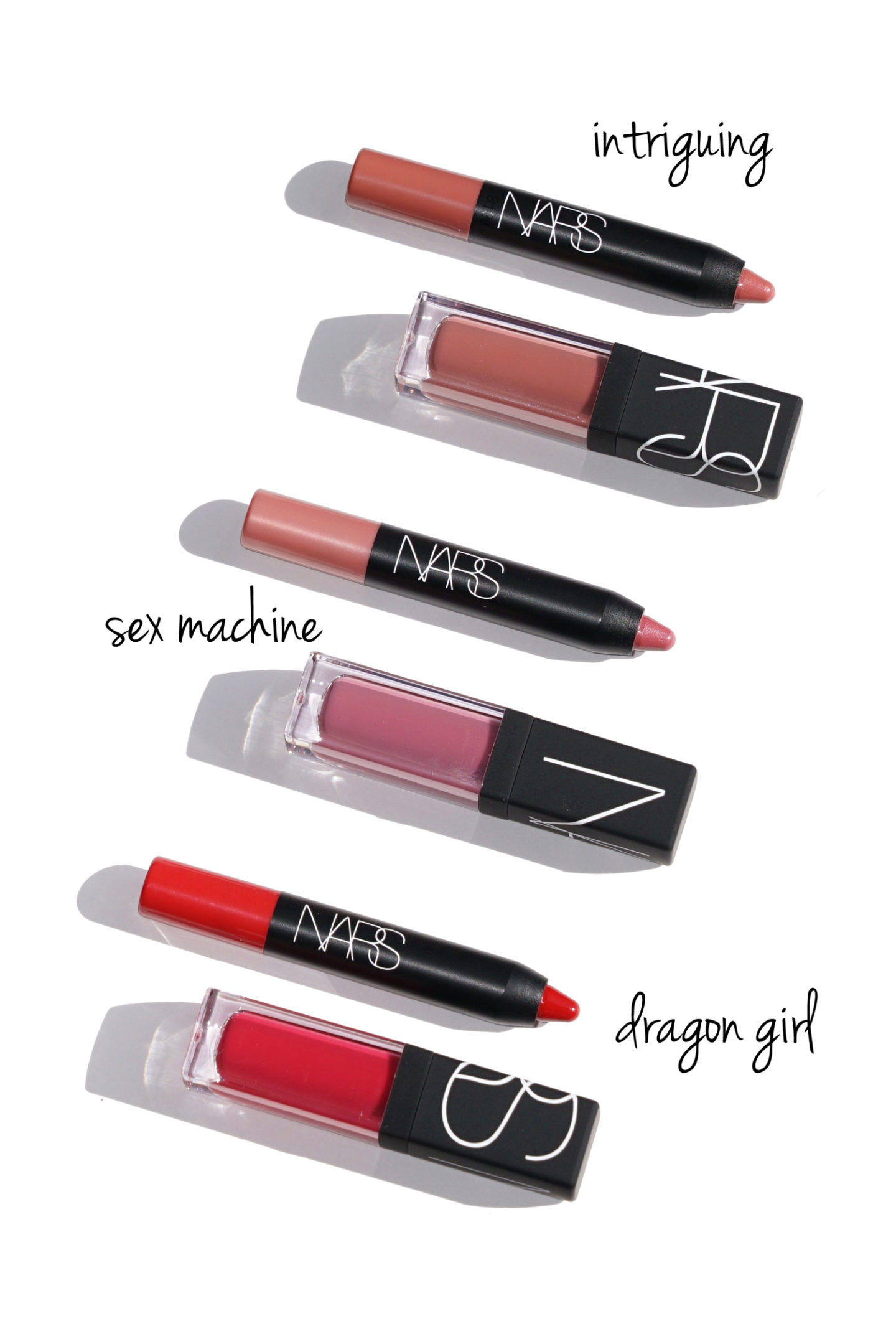 Collection exposée de Duos de lèvres NARS Explicit | Le look book beauté