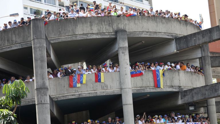 Les manifestants ont envahi les rues de Caracas