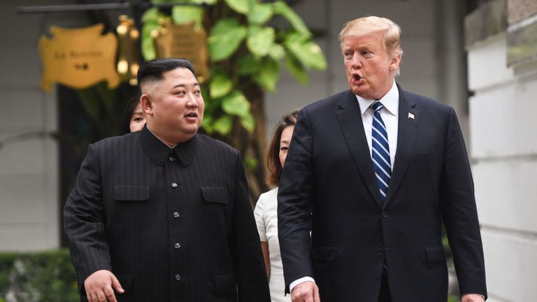 Kim Jong Un et le président Trump