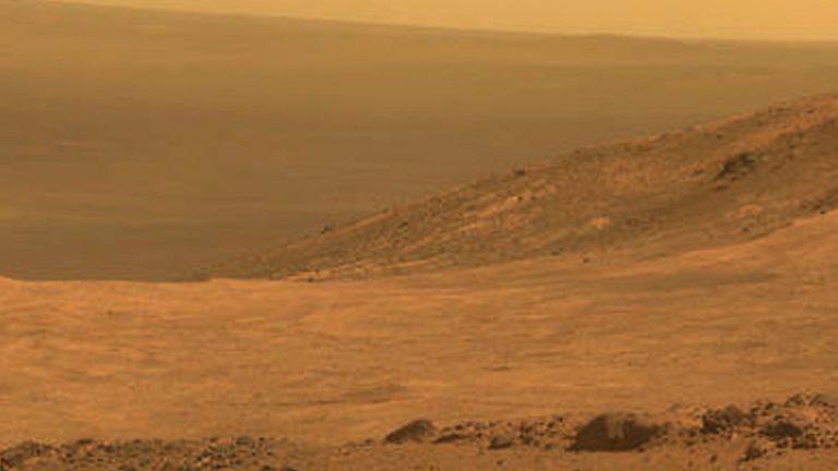 Le paysage martien précédemment capturé par Opportunity