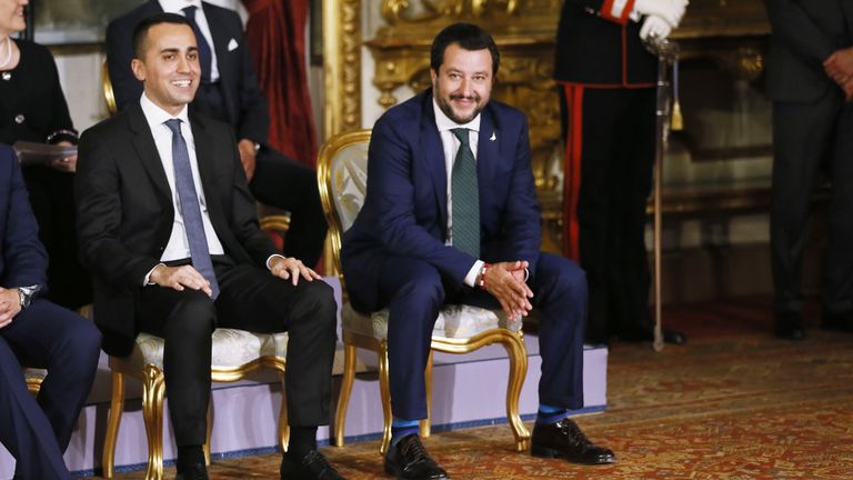 Matteo Salvini et Luigi Di Maio au Palazzo del Quirinale