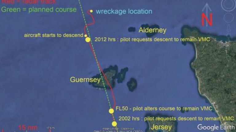Piste d'avion dans les environs de Guernesey 