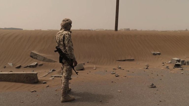 Un soldat de la coalition au Yémen
