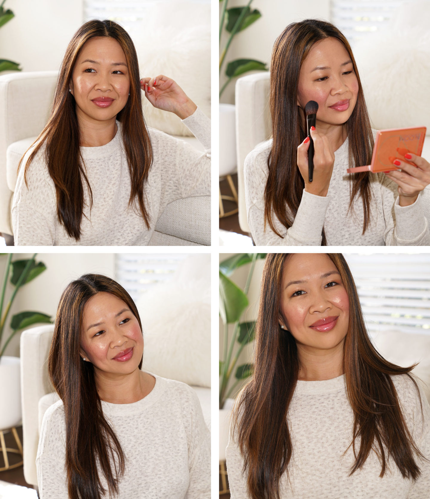 Look maquillage de Natasha Denona Bloom Blush & Glow Palette