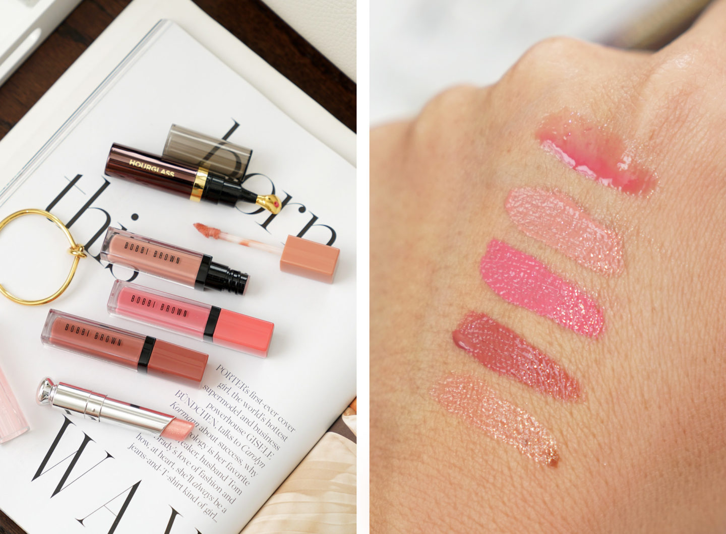 La lèvre printanière doit avoir Bobbi Brown, Hourglass et Dior