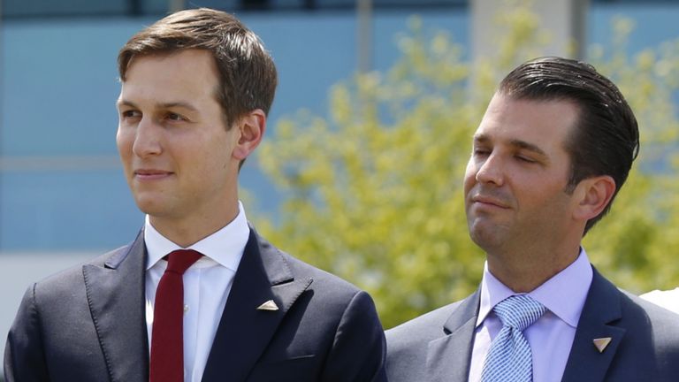 Jared Kushner (à gauche) et Donald Trump Jr