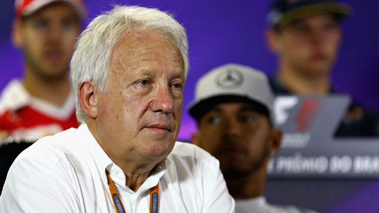 Charlie Whiting lors d'une conférence de presse sur les chauffeurs à Sao Paulo, au Brésil