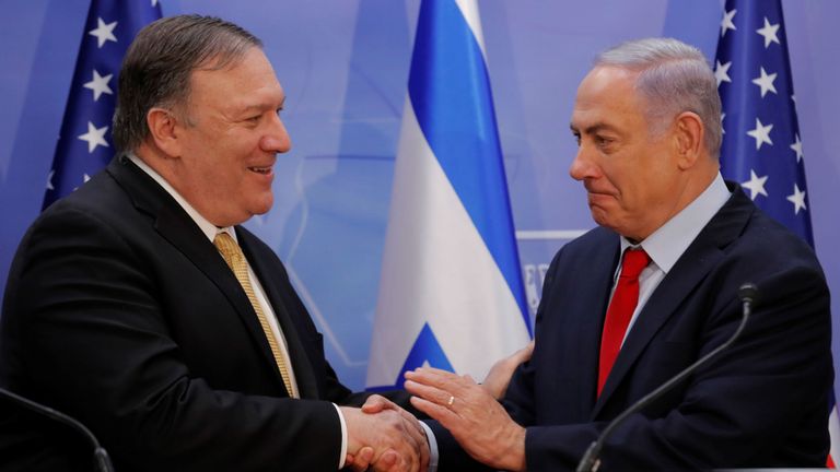 Le secrétaire d'Etat américain Mike Pompeo a rencontré le président israélien Benjamin Netanyahu