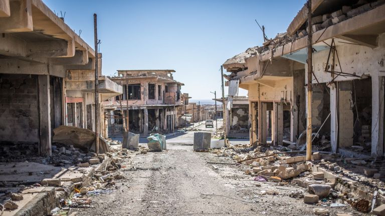 Destruction à Sinjar. Pic: Conseil norvégien pour les réfugiés