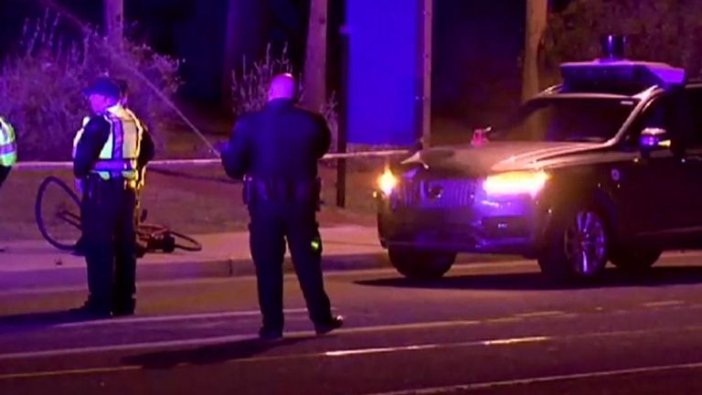 La police sur le lieu de l'accident en Arizona