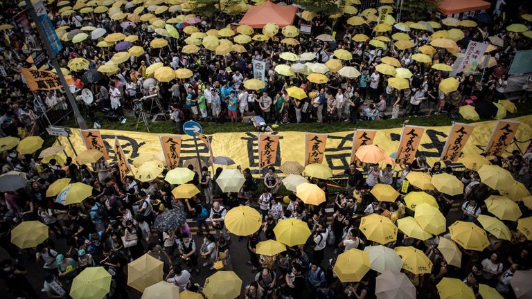 Le mouvement Occupy de Hong Kong, également appelé le mouvement des parapluies, a également inquiété les autorités chinoises 