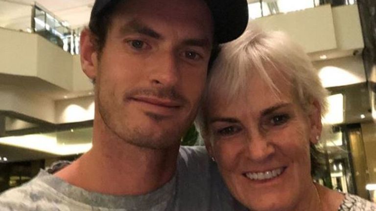Andy Murray a partagé une photo avec sa mère, Judy. Pic: Andy Murray