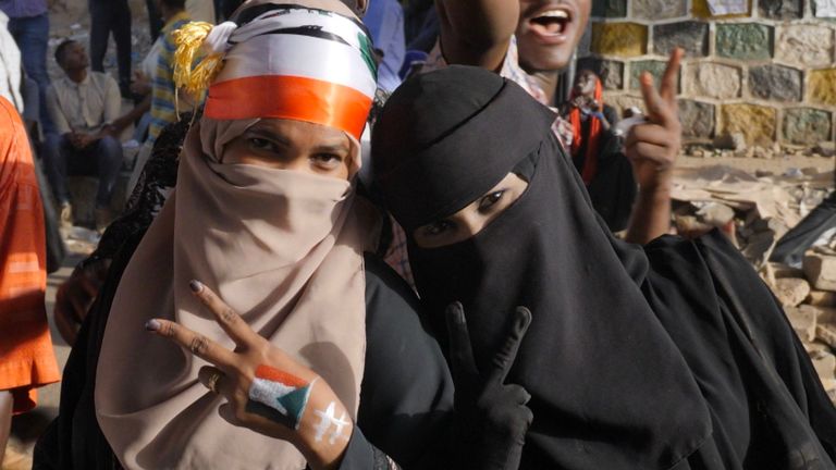 Manifestants à Khartoum