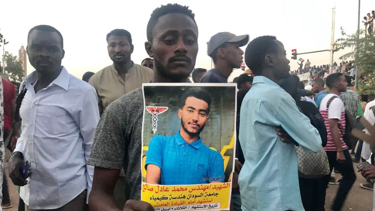 khartoum, million, homme, protestation, pic, de, homme, tué