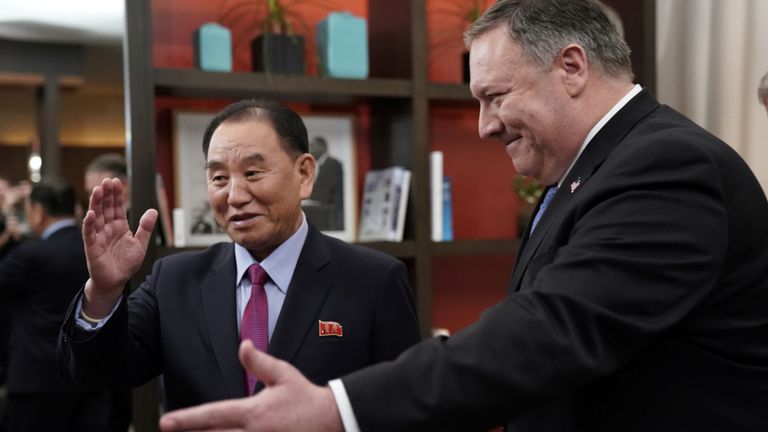 Le secrétaire d'Etat américain Mike Pompeo a rencontré Kim Yong Chol à Washington vendredi