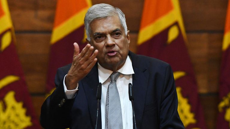 Le Premier ministre sri lankais Ranil Wickremesinghe