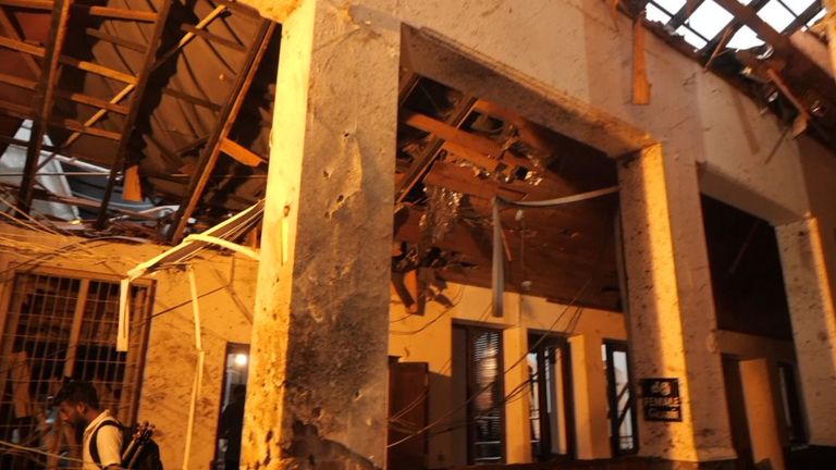L'explosion a détruit des briques
