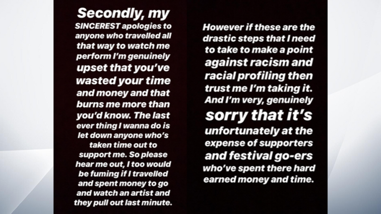 Le post instagram de Stormzy. Pic: Instagram / @Stormzy