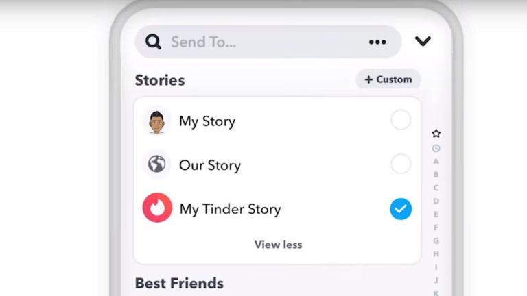 Le service de messagerie a visionné la nouvelle fonctionnalité dans une vidéo promotionnelle. Pic: Snapchat