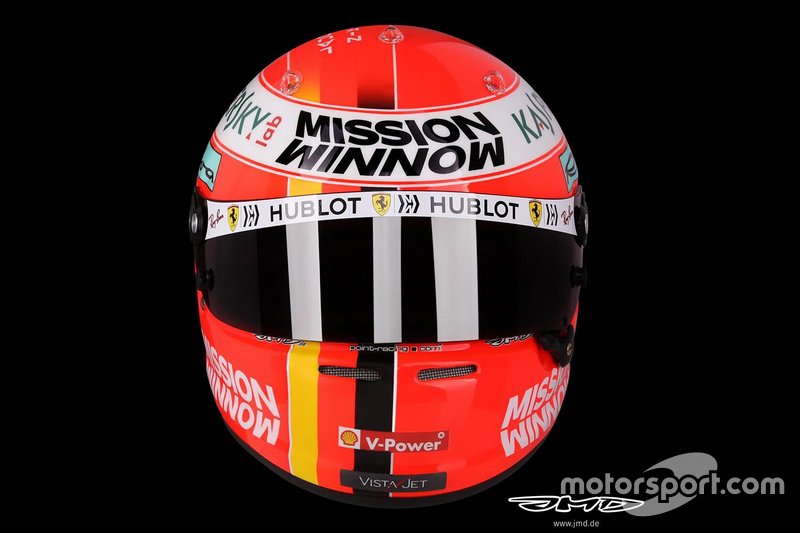 Casque de Sebastian Vettel, Ferrari 