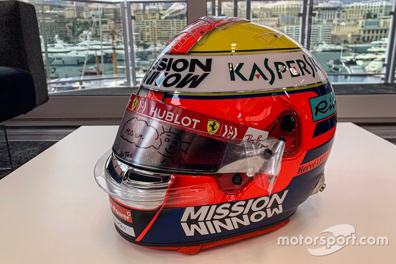 Casque de Charles Leclerc, Ferrari