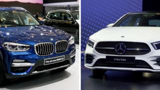 Une BMW et Mercedes