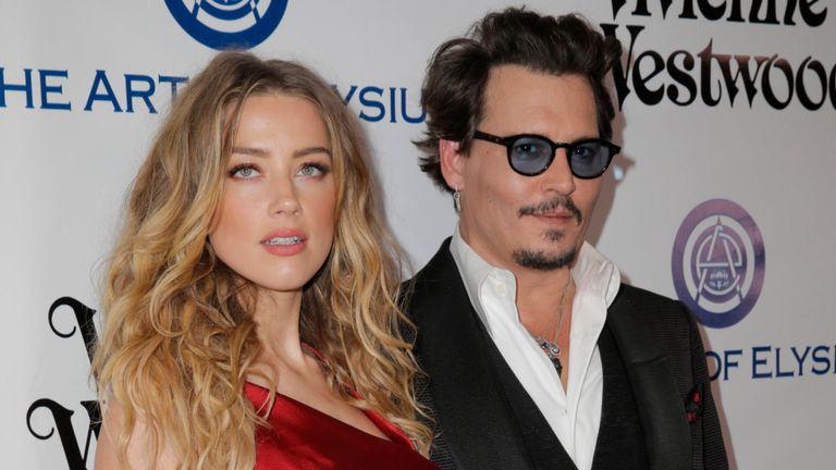Amber Heard et Johnny Depp en janvier de cette année