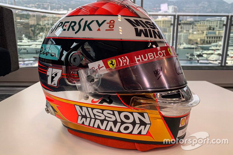 Casque de Charles Leclerc, Ferrari