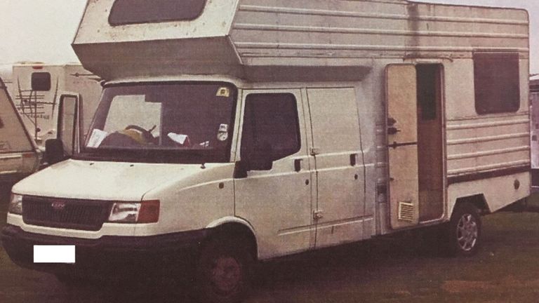 Le camping-car appartenant à Barry Radford