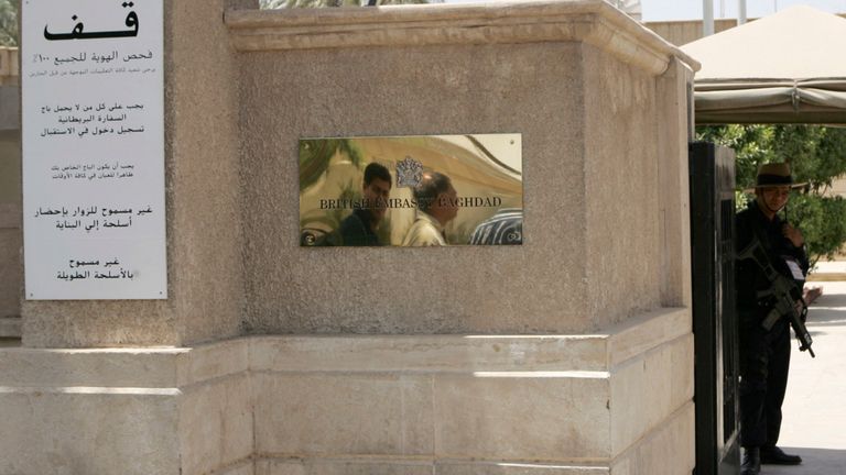 L'ambassade britannique à Bagdad
