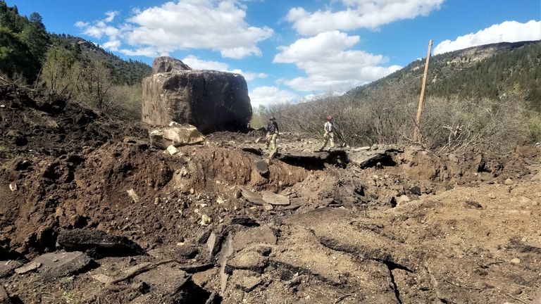 Un énorme glissement rocheux déclenche la fermeture d'une route du Colorado, pour une durée indéterminée
