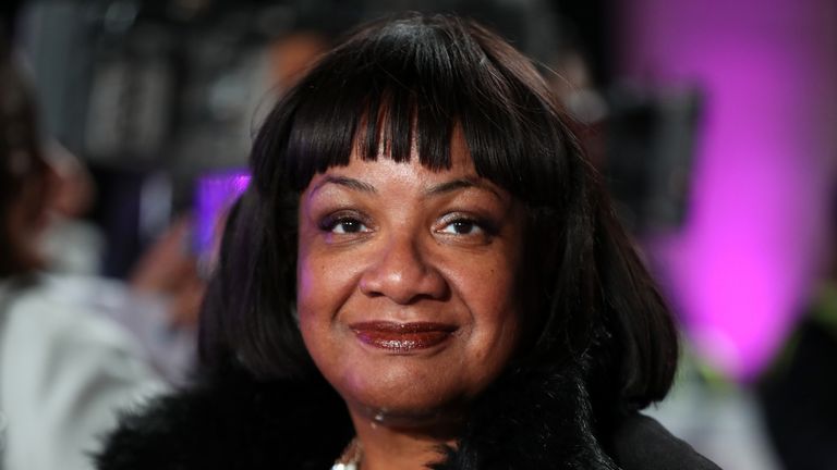 Diane Abbott lors des Pride Of Britain Awards 2018