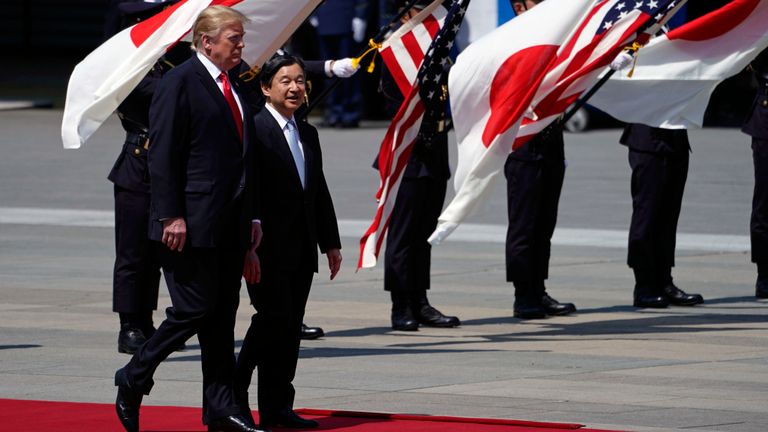 Donald Trump et l’empereur du Japon, Naruhito