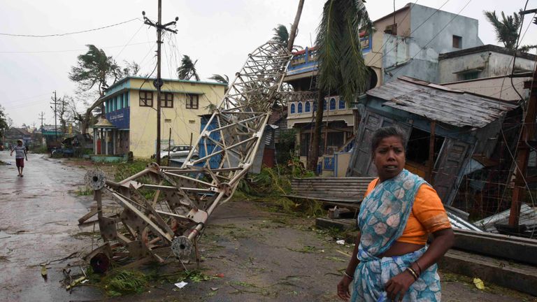 Le cyclone Titli a laissé une traînée de destruction dans l'Andhra Pradesh en 2018
