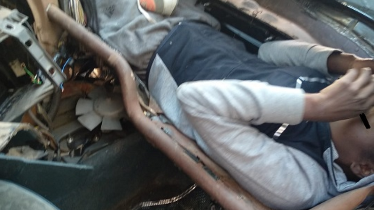 Migrant trouvé au Maroc. Pic: Garde civile