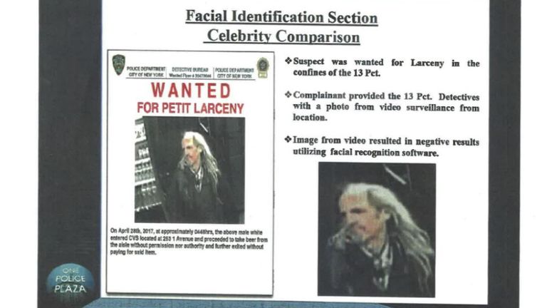 As-tu vu cet homme? Pourrait être confondu pour l'acteur hollywoodien Woody Harrelson. Pic: NYPD